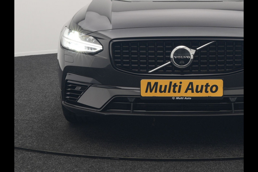 Volvo V90 T8 AWD Ultimate Dark Plug In Hybrid 455pk Dealer O.H. PHEV | Panodak | Adaptive Cruise | Head Up | 360 Camera | Lederen Sportstoelen Ventilatie & Memory | Harman & Kardon | Google Assistent | Apple Carplay | Stoelen & Stuur Verwarmd | Blis |