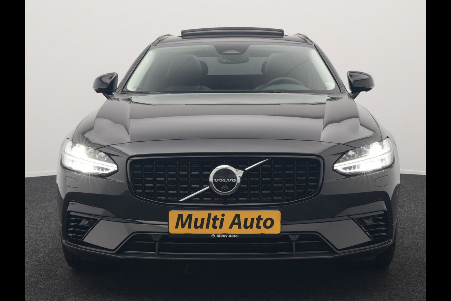 Volvo V90 T8 AWD Ultimate Dark Plug In Hybrid 455pk Dealer O.H. PHEV | Panodak | Adaptive Cruise | Head Up | 360 Camera | Lederen Sportstoelen Ventilatie & Memory | Harman & Kardon | Google Assistent | Apple Carplay | Stoelen & Stuur Verwarmd | Blis |