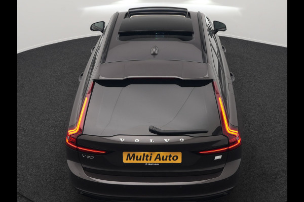 Volvo V90 T8 AWD Ultimate Dark Plug In Hybrid 455pk Dealer O.H. PHEV | Panodak | Adaptive Cruise | Head Up | 360 Camera | Lederen Sportstoelen Ventilatie & Memory | Harman & Kardon | Google Assistent | Apple Carplay | Stoelen & Stuur Verwarmd | Blis |
