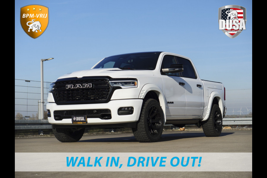 Dodge Ram | 1500 | Limited | Night | 3.0L Twin-Turbo I6 | High Output | | Passenger Display | 14,4 Touch Screen | Harman Kardon | RAMBOX Getoonde accessoires zijn verkrijgbaar tegen meerprijs