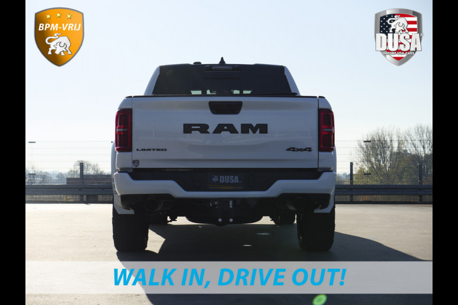 Dodge Ram | 1500 | Limited | Night | 3.0L Twin-Turbo I6 | High Output | | Passenger Display | 14,4 Touch Screen | Harman Kardon | RAMBOX Getoonde accessoires zijn verkrijgbaar tegen meerprijs