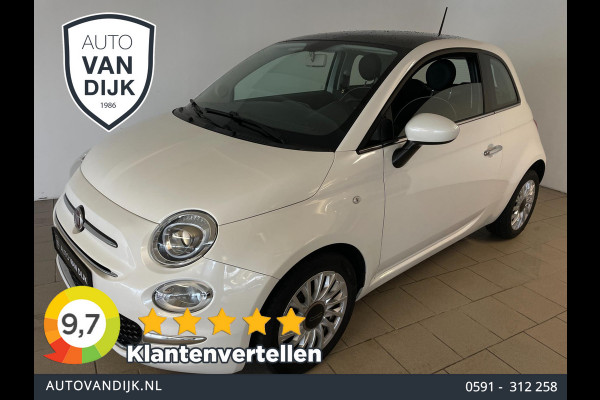 Fiat 500 0.9 TwinAir Turbo Lounge PANO AIRCO NAVI BLUETOOTH MULTI STUUR ELEK RAMEN CENT VERG VELGEN PDC ZEER NETTE AUTO