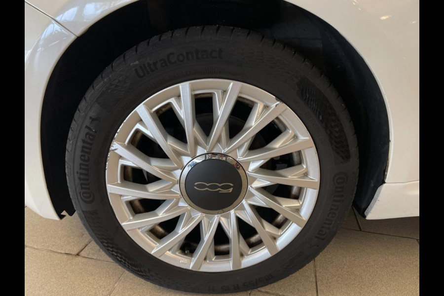 Fiat 500 0.9 TwinAir Turbo Lounge PANO AIRCO NAVI BLUETOOTH MULTI STUUR ELEK RAMEN CENT VERG VELGEN PDC ZEER NETTE AUTO