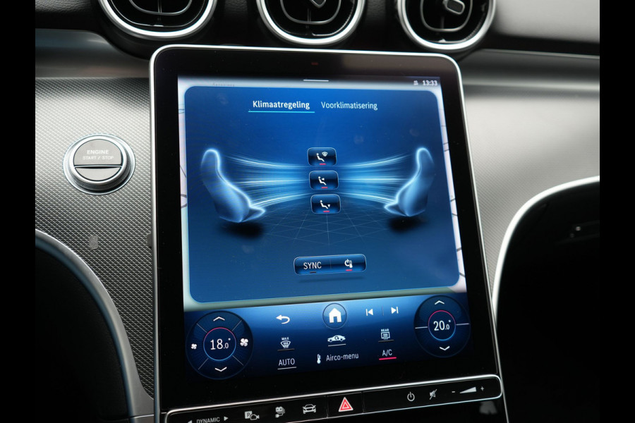 Mercedes-Benz C-Klasse Estate 300e Facelift Plug In Hybrid 313pk Dealer O.H PHEV | Trekhaak Af Fabriek | Adaptive Cruise | Burmester Soundsystem |  Digital LED | Camera | Sportstoelen Verwarmd | Sfeerverlichting | Pilot Assist | Navigatie | Virtual | DAB |