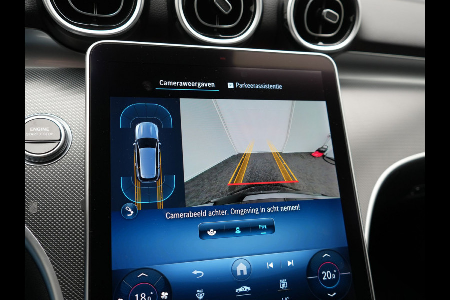 Mercedes-Benz C-Klasse Estate 300e Facelift Plug In Hybrid 313pk Dealer O.H PHEV | Trekhaak Af Fabriek | Adaptive Cruise | Burmester Soundsystem |  Digital LED | Camera | Sportstoelen Verwarmd | Sfeerverlichting | Pilot Assist | Navigatie | Virtual | DAB |