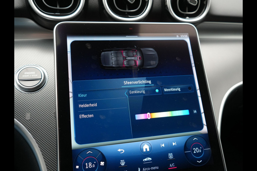 Mercedes-Benz C-Klasse Estate 300e Facelift Plug In Hybrid 313pk Dealer O.H PHEV | Trekhaak Af Fabriek | Adaptive Cruise | Burmester Soundsystem |  Digital LED | Camera | Sportstoelen Verwarmd | Sfeerverlichting | Pilot Assist | Navigatie | Virtual | DAB |