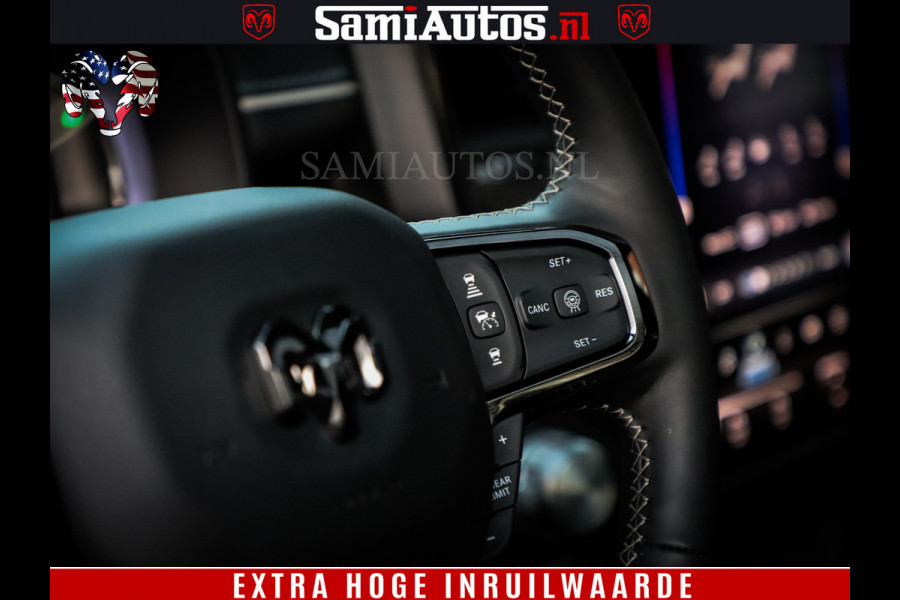 Dodge Ram 1500 Limited Night H.O 540HP 706Nm | Massage + Full Option | De Meest Luxe en Volle Pick-Up in zijn Klasse | Comfortabele Dubbele Cabine met Royale 5 Zitplaatsen | BPM vrij | Nu Leverbaar uit Voorraad | Voorraad Nr 2370 - 5411