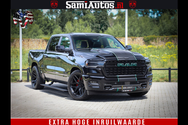 Dodge Ram 1500 Limited Night H.O 540HP 706Nm | Massage + Full Option | De Meest Luxe en Volle Pick-Up in zijn Klasse | Comfortabele Dubbele Cabine met Royale 5 Zitplaatsen | BPM vrij | Nu Leverbaar uit Voorraad | Voorraad Nr 2370 - 5411