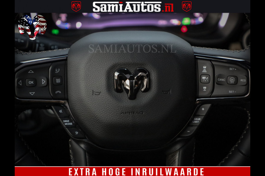 Dodge Ram 1500 Limited Night H.O 540HP 706Nm | Massage + Full Option | De Meest Luxe en Volle Pick-Up in zijn Klasse | Comfortabele Dubbele Cabine met Royale 5 Zitplaatsen | BPM vrij | Nu Leverbaar uit Voorraad | Voorraad Nr 2370 - 5411
