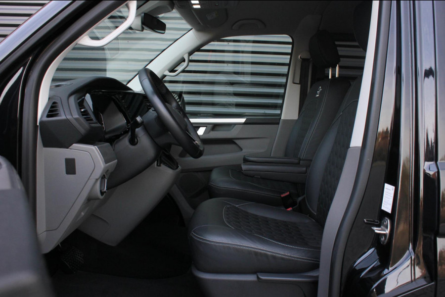 Volkswagen Transporter 2.0 TDI L2H1 30 DC BULLI 150PK DUBBEL CABINE / LEDEREN BEKLEDING / PDC / VERLAGINGSVEREN / APPLE CARPLAY /