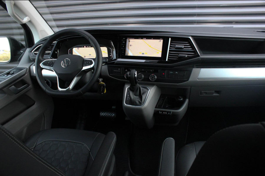 Volkswagen Transporter 2.0 TDI L2H1 30 DC BULLI 150PK DUBBEL CABINE / LEDEREN BEKLEDING / PDC / VERLAGINGSVEREN / APPLE CARPLAY /