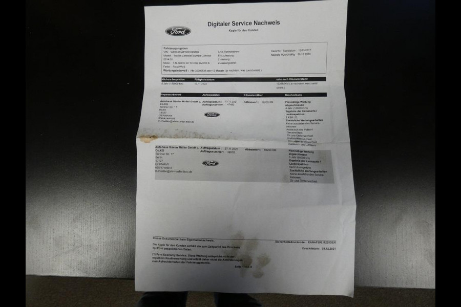 Ford Transit Connect 1.5 TDCI L2 navi/cam*3 zits*btw vrij*