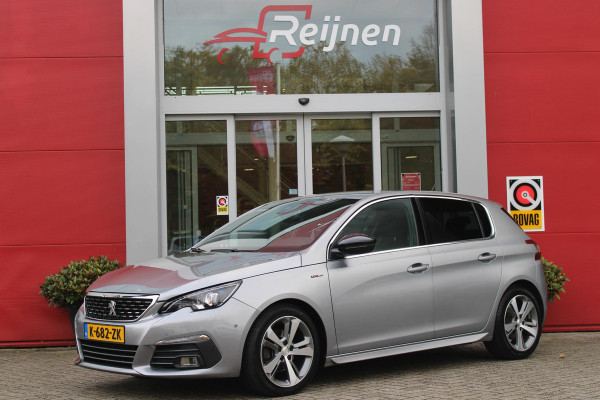 Peugeot 308 1.2 130PK GT-LINE | MASSAGE STOELEN | NAVIGATIE | APPLE CARPLAY/ANDROID AUTO | 17" LICHTMETALEN VELGEN | ALL SEASON BANDEN | FULL LED KOPLAMPEN | DAB+ RADIO | CLIMATE CONTROL | STOEL VERWARMING | CRUISE CONTROL | KEYLESS ENTRY/START | DODEHOEK BEWAKING | ACHTERUITRIJ CAMERA | PARKEERSENSOREN VOOR EN ACHTER |