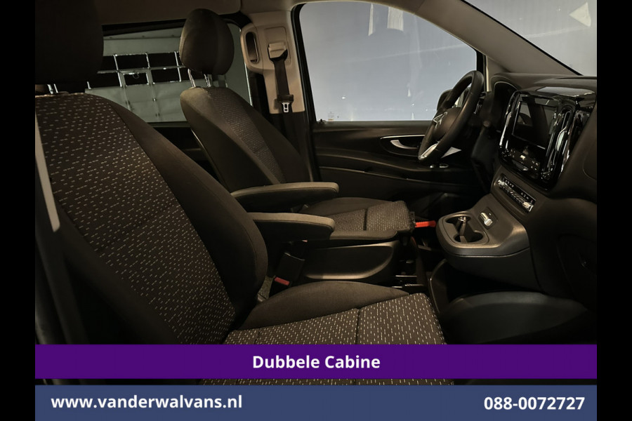 Mercedes-Benz Vito 116 CDI 164pk 9G-Tronic Automaat L2H1 Dubbele Cabine Fabrieksgarantie Euro6 Airco | 2x zijdeur | 5-Zits | 360 graden Camera | Na LED, LM velgen, 2500kg Trekhaak, Adaptieve Cruisecontrol, Parkeersensoren, Isofix, MBUX