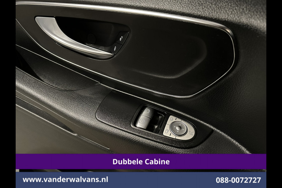 Mercedes-Benz Vito 116 CDI 164pk 9G-Tronic Automaat L2H1 Dubbele Cabine Fabrieksgarantie Euro6 Airco | 2x zijdeur | 5-Zits | 360 graden Camera | Na LED, LM velgen, 2500kg Trekhaak, Adaptieve Cruisecontrol, Parkeersensoren, Isofix, MBUX