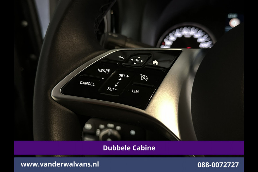 Mercedes-Benz Vito 116 CDI 164pk 9G-Tronic Automaat L2H1 Dubbele Cabine Fabrieksgarantie Euro6 Airco | 2x zijdeur | 5-Zits | 360 graden Camera LED, LM velgen, 2500kg Trekhaak, Adaptieve Cruisecontrol, Parkeersensoren, Isofix, MBUX