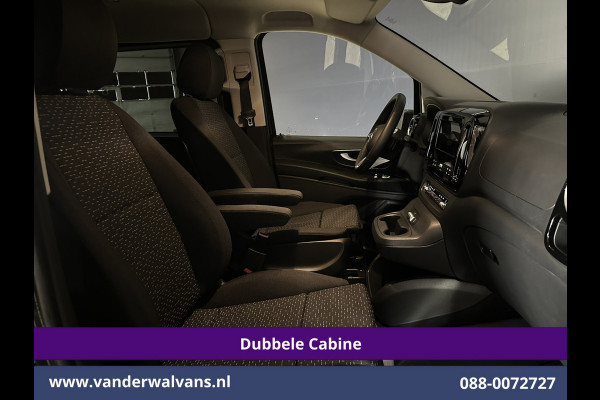 Mercedes-Benz Vito 116 CDI 164pk 9G-Tronic Automaat L2H1 Dubbele Cabine Fabrieksgarantie Euro6 Airco | 2x zijdeur | 5-Zits | 360 graden Camera LED, LM velgen, 2500kg Trekhaak, Adaptieve Cruisecontrol, Parkeersensoren, Isofix, MBUX