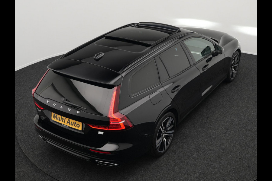 Volvo V60 T6 Recharge AWD R-Design LONG RANGE Plug In Hybrid Dealer O.H. PHEV | Panodak | Lederen Sportstoelen Memory | Harman Kardon | Apple Carplay | Navigatie | Camera | L.M. 19" | DAB | Virtual |