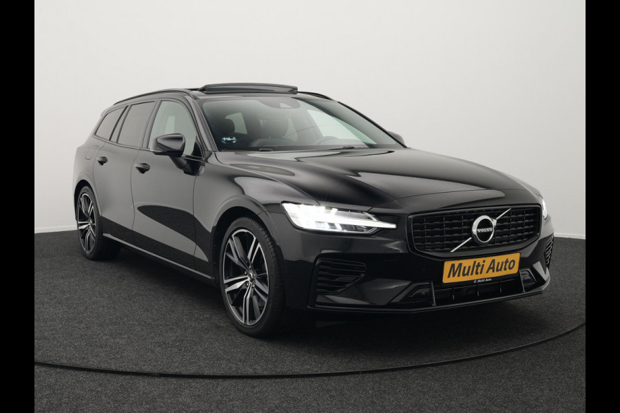 Volvo V60 T6 Recharge AWD R-Design LONG RANGE Plug In Hybrid Dealer O.H. PHEV | Panodak | Lederen Sportstoelen Memory | Harman Kardon | Apple Carplay | Navigatie | Camera | L.M. 19" | DAB | Virtual |