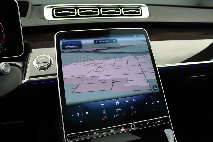 Mercedes-Benz S-Klasse 400d 4MATIC Lang AMG Line Aut9 | Airmatic | Achterasbesturing | Distronic+ | Zonweringspakket | Burmester | Stoelventilatie | Verwarmd Stuurwiel | HUD | Vlakkenverwarming |