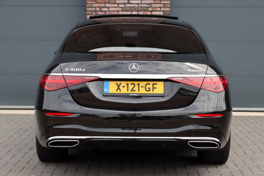 Mercedes-Benz S-Klasse 400d 4MATIC Lang AMG Line Aut9 | Airmatic | Achterasbesturing | Distronic+ | Zonweringspakket | Burmester | Stoelventilatie | Verwarmd Stuurwiel | HUD | Vlakkenverwarming |