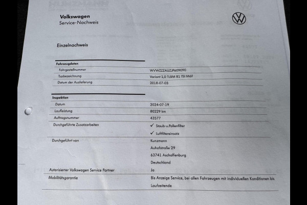 Volkswagen Golf 1.0 TSI 110pk Comfortline CarPlay Navi Elektr.Trekhaak Garantie Airco