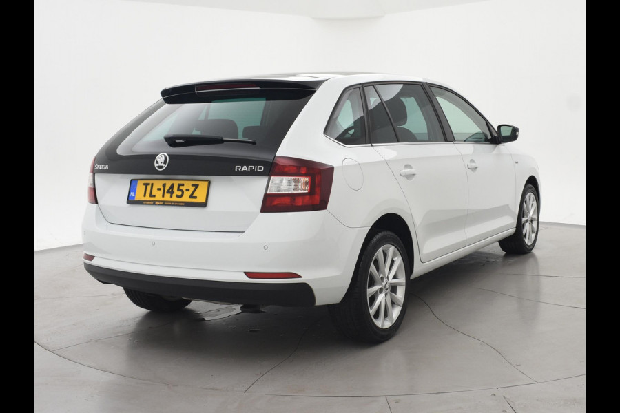 Škoda Rapid Spaceback 1.0 TSI DSG AUT CLEVER WIT PARELMOER + PANORAMADAK | STOELVERWARMING | DAB | NAVIGATIE