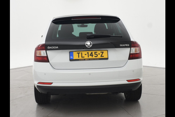 Škoda Rapid Spaceback 1.0 TSI DSG AUT CLEVER WIT PARELMOER + PANORAMADAK | STOELVERWARMING | DAB | NAVIGATIE