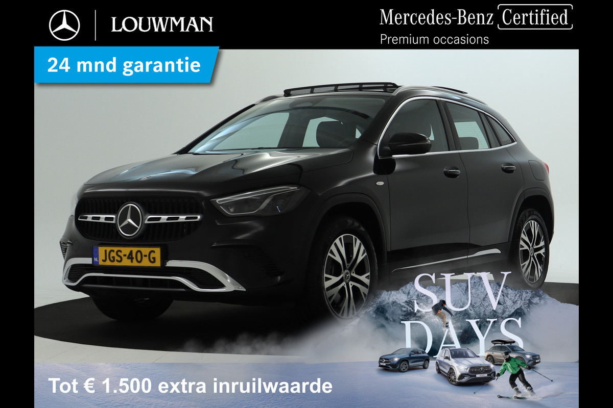 Mercedes-Benz GLA 250 e Plug-In Hybride | Panoramadak | Distronic | Sound system | Parkeerpakket met achteruitrijcamera | Stuur en Stoelverwarming. Inclusief 24 maanden MB Certified garantie voor Europa.