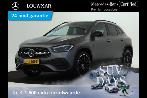 Mercedes-Benz GLA 250 e AMG Plug-In Hybride AMG Line | Night Pakket | 19 Inch AMG Velgen | Memory voorstoelen | Sfeerverlichting. Inclusief 24 maanden MB Certified garantie voor Europa.