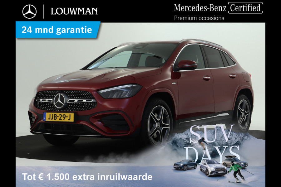 Mercedes-Benz GLA 250 e Business Solution AMG AMG Line Advanced Plus | Trekhaak | Dodehoek Assist | 11 kW Laden | Stoel en Stuurverwarming. Inclusief 24 maanden MB Certified garantie voor Europa.