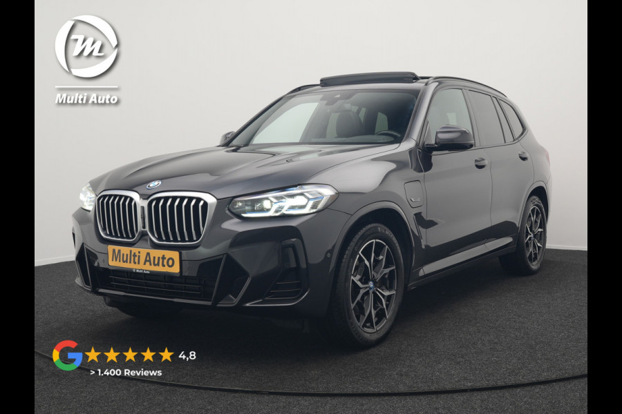 BMW X3 xDrive30e M Sport FACELIFT Plug In Hybrid 293pk Dealer O.H. PHEV | Panodak | Laser LED | Head Up | 360 Camera | Lederen Sportstoelen Memory & Verwarmd | Apple Carplay | Sfeerverlichting | Stuur Verwarmd | Keyless | Blis | Navigatie | Virtual | DAB |