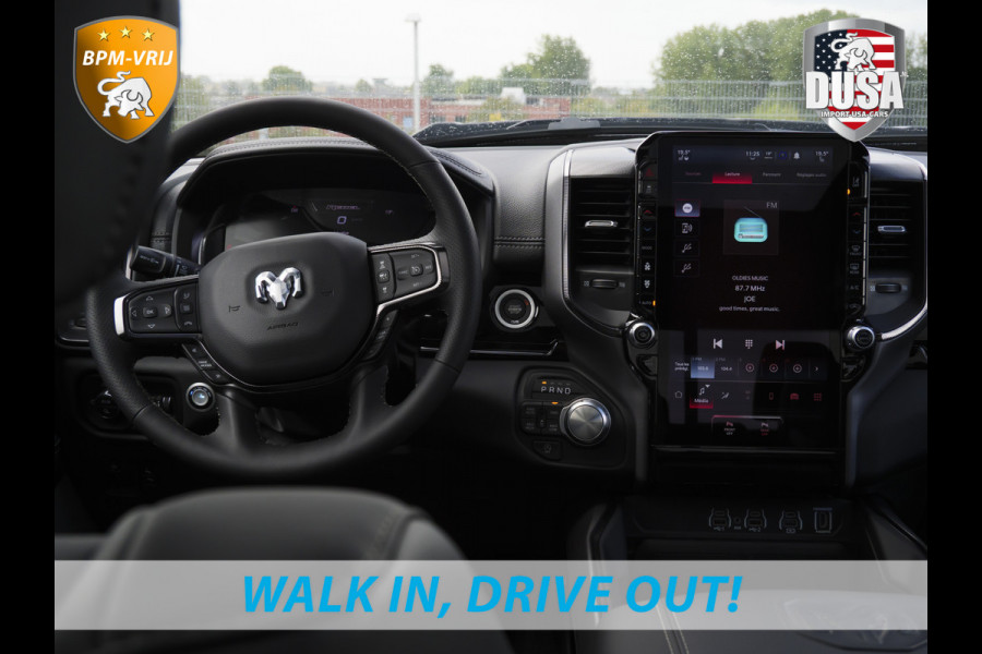 Dodge Ram | 1500 | Rebel | Night | 4x4 | Crew Cab | 3.0L Twin-turbo I6 | BPM-VRIJ | LPG | 10,2 inch Passenger Screen | Harman Kardon | Getoonde accessoires zijn verkrijgbaar tegen meerprijs