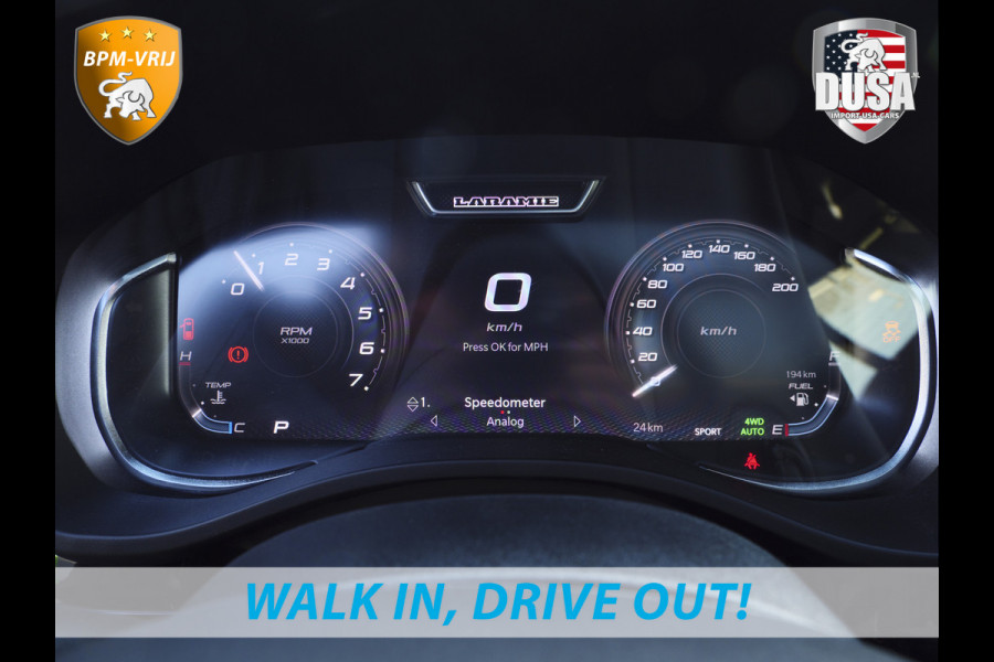 Dodge Ram | 1500 | Laramie | Premium Night | 3.0L I6 Hurricane | 4X4 | BPM-VRIJ | BPM-VRIJ | Niveau regeling | Passenger Display | Getoonde accessoires zijn verkrijgbaar tegen meerprijs