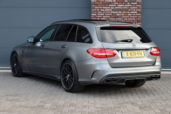 Mercedes-Benz C-Klasse Estate AMG 63 S | 510pk | Distronic+ | Memory | Burmester | AMG Drivers Package | Stoelventilatie | Panoramadak | Trekhaak | HUD | Surround Camera | Nightpakket | Schakelbare Uitlaat |