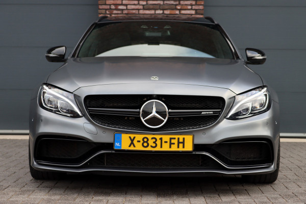 Mercedes-Benz C-Klasse Estate AMG 63 S | 510pk | Distronic+ | Memory | Burmester | AMG Drivers Package | Stoelventilatie | Panoramadak | Trekhaak | HUD | Surround Camera | Nightpakket | Schakelbare Uitlaat |