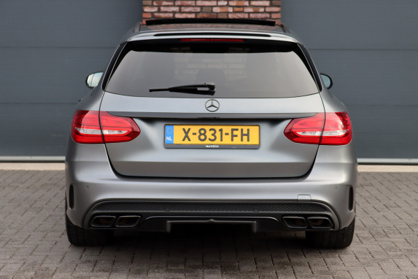 Mercedes-Benz C-Klasse Estate AMG 63 S | 510pk | Distronic+ | Memory | Burmester | AMG Drivers Package | Stoelventilatie | Panoramadak | Trekhaak | HUD | Surround Camera | Nightpakket | Schakelbare Uitlaat |