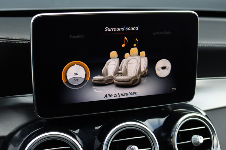 Mercedes-Benz C-Klasse Estate AMG 63 S | 510pk | Distronic+ | Memory | Burmester | AMG Drivers Package | Stoelventilatie | Panoramadak | Trekhaak | HUD | Surround Camera | Nightpakket | Schakelbare Uitlaat |