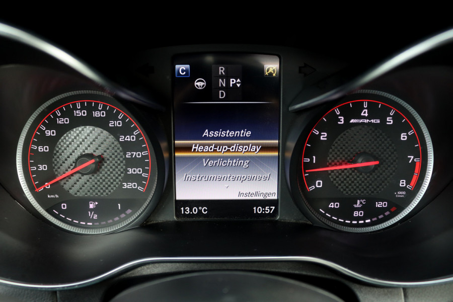 Mercedes-Benz C-Klasse Estate AMG 63 S | 510pk | Distronic+ | Memory | Burmester | AMG Drivers Package | Stoelventilatie | Panoramadak | Trekhaak | HUD | Surround Camera | Nightpakket | Schakelbare Uitlaat |