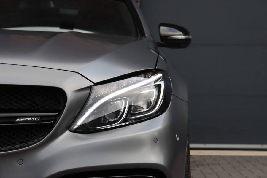 Mercedes-Benz C-Klasse Estate AMG 63 S | 510pk | Distronic+ | Memory | Burmester | AMG Drivers Package | Stoelventilatie | Panoramadak | Trekhaak | HUD | Surround Camera | Nightpakket | Schakelbare Uitlaat |