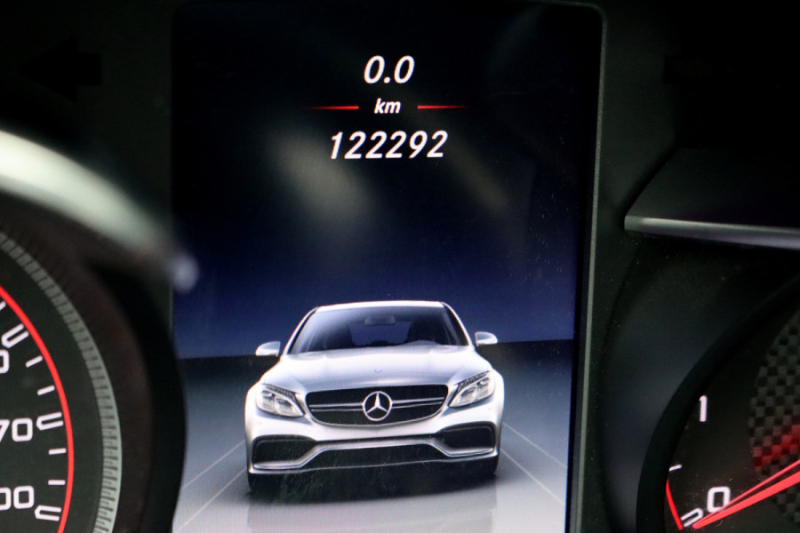 Mercedes-Benz C-Klasse Estate AMG 63 S | 510pk | Distronic+ | Memory | Burmester | AMG Drivers Package | Stoelventilatie | Panoramadak | Trekhaak | HUD | Surround Camera | Nightpakket | Schakelbare Uitlaat |