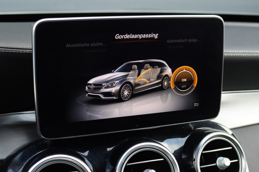 Mercedes-Benz C-Klasse Estate AMG 63 S | 510pk | Distronic+ | Memory | Burmester | AMG Drivers Package | Stoelventilatie | Panoramadak | Trekhaak | HUD | Surround Camera | Nightpakket | Schakelbare Uitlaat |