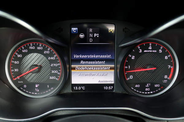 Mercedes-Benz C-Klasse Estate AMG 63 S | 510pk | Distronic+ | Memory | Burmester | AMG Drivers Package | Stoelventilatie | Panoramadak | Trekhaak | HUD | Surround Camera | Nightpakket | Schakelbare Uitlaat |