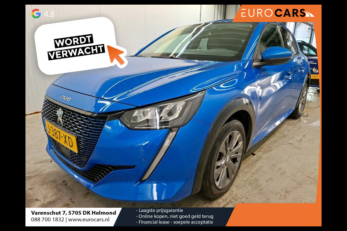 Peugeot e-208 EV Allure 50 kWh Navigatie Apple Carplay/Android Auto Camera Parkeersensoren Adaptive Cruise Control Stoelverwarming Lichtmetalen velgen Climate Control