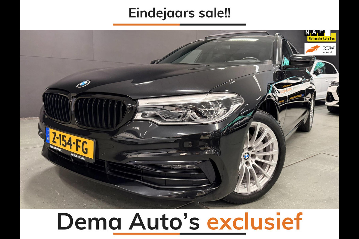 BMW 5 Serie Touring 520i High Executive PANO/LEDER/H-UP/DAB/CARPLAY/SFEERVERL///