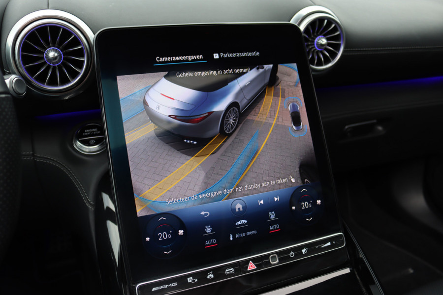 Mercedes-Benz SL-Klasse Roadster AMG 43 Premium Aut9 | 381pk | Performance-stoelen | Burmester | Stoelventilatie | Airscarf | Verwarmd Stuurwiel | Digital Light | Surround Camera | HUD | Contourstoelen |