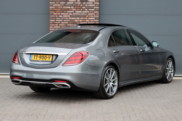 Mercedes-Benz S-Klasse 560 V8 Lang AMG Line Premium+ | Distronic+ | Memory V+A | Stoelventilatie | Burmester | HUD | Surround Camera | Softclose | Keyless Go | Zonweringspakket |