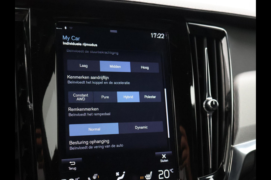 Volvo S90 2.0 T8 390 PK HYBRID AWD R-DESIGN POLESTAR BOWERS & WILKINS | SCHUIFDAK | TREKHAAK | LUCHTVERING | 360 CAMERA | 20 INCH
