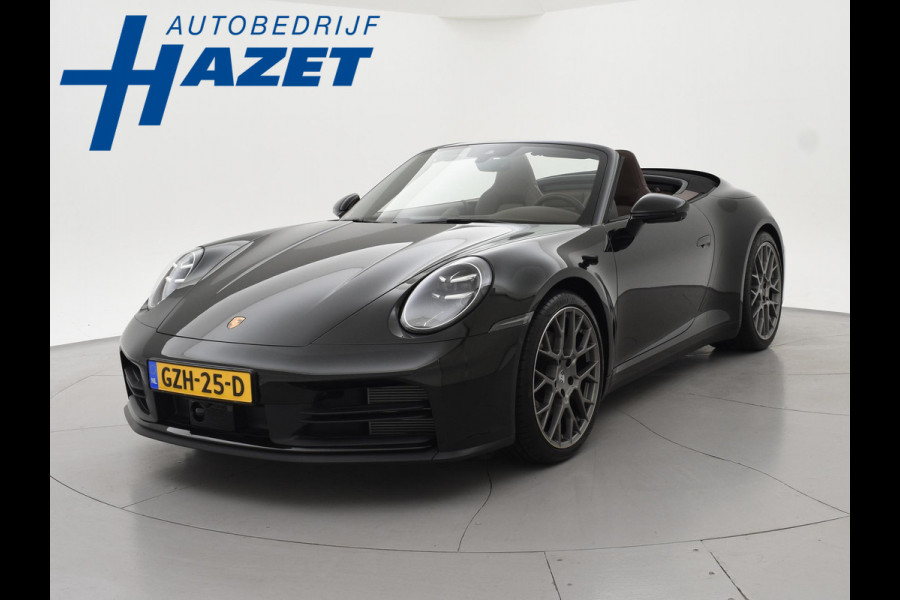 Porsche 911 Cabrio 3.0 CARRERA EXCLUSIVE MANUFAKTUR DARK OLIVE + CLUBLEDER EXCLUSIEF TRUFFEL BRUIN