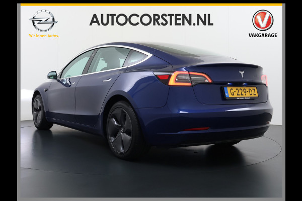 Tesla Model 3 RWD SR+ 325PK Lmv 18" AutoPilot FSD 2.5 Leder PanoDak Adaptive-Cruise Lmv Camera's Elektr.-Stuur+Stoelen+Spiegels+Geheugen+Easy- Navi LED Comfortstoelen ACC DAB Voorverwarmen interieur via App Keyless via Telefoonsleutel One-Pedal-Drive Origineel Nederlandse auto tot 11kw laden thuis! 1.584kg licht! Keurige auto!! 1000kg trekvermogen